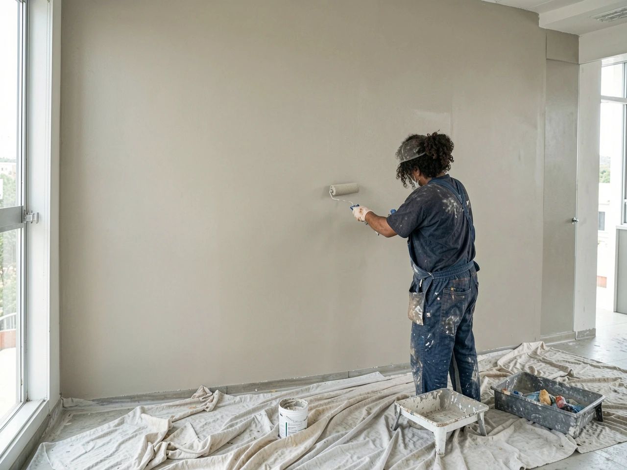 Serviço de pintura executado pela Buzato Engenharia