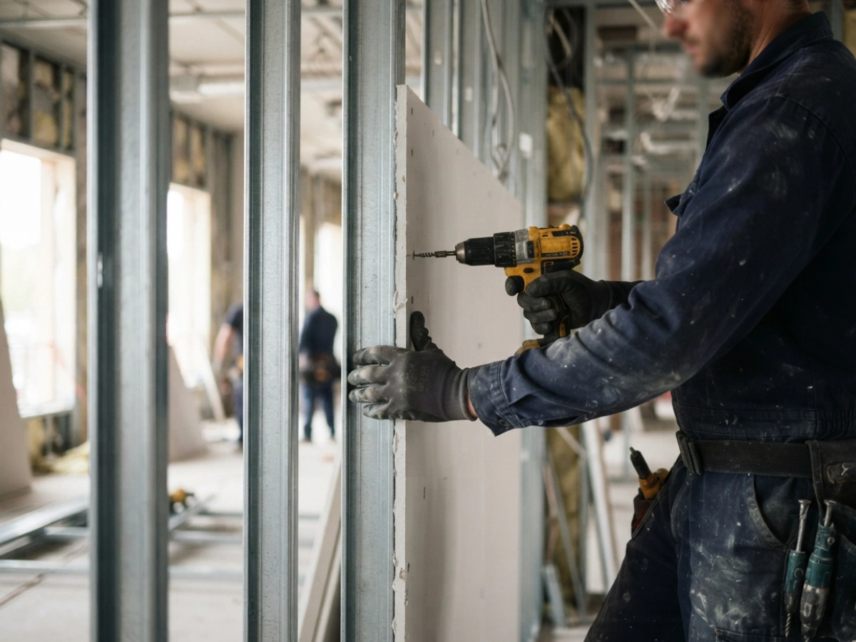 Divisórias em drywall — serviço de gesso e drywall da Buzato Engenharia
